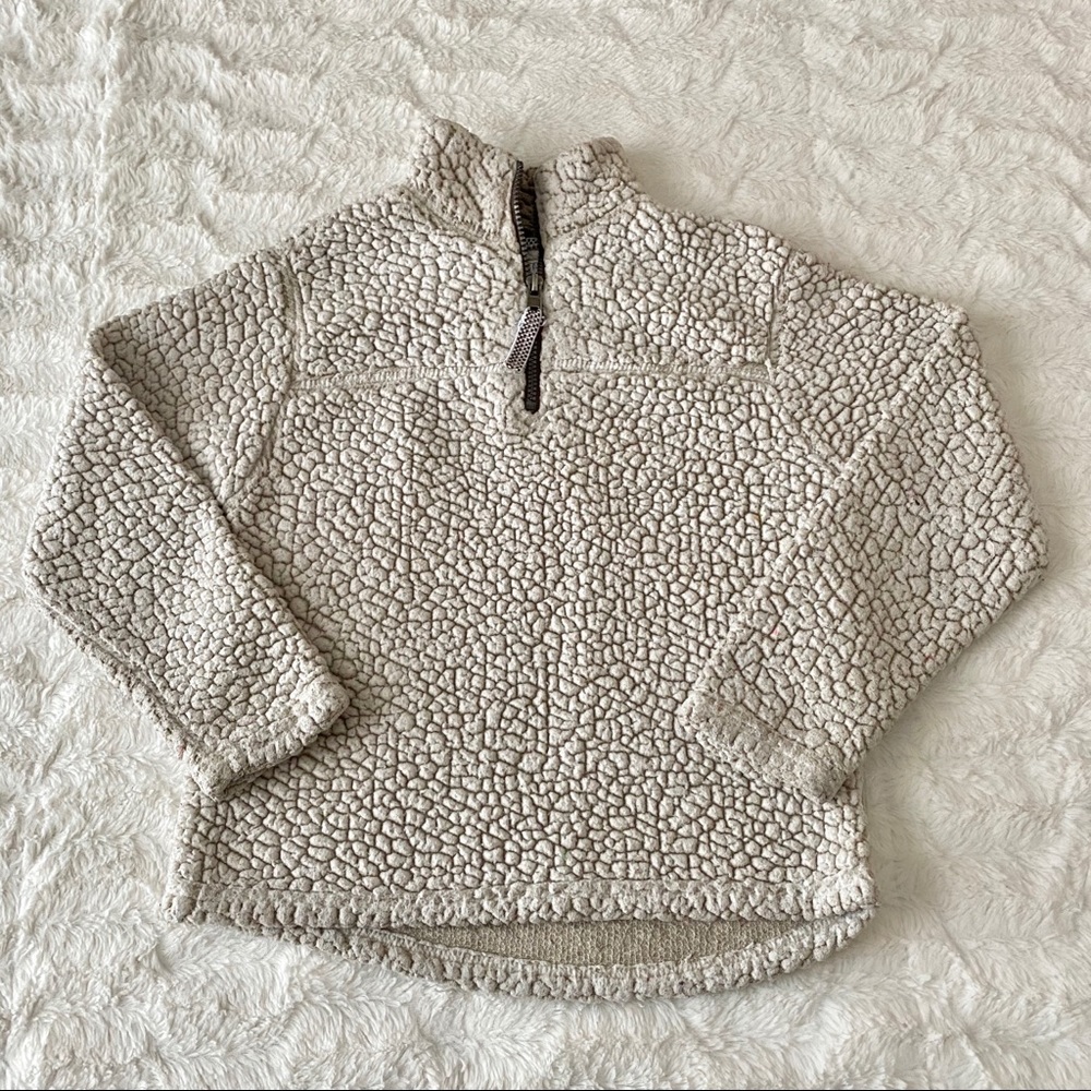 Cuddly Sherpa | Girls Cream Sherpa Pullover